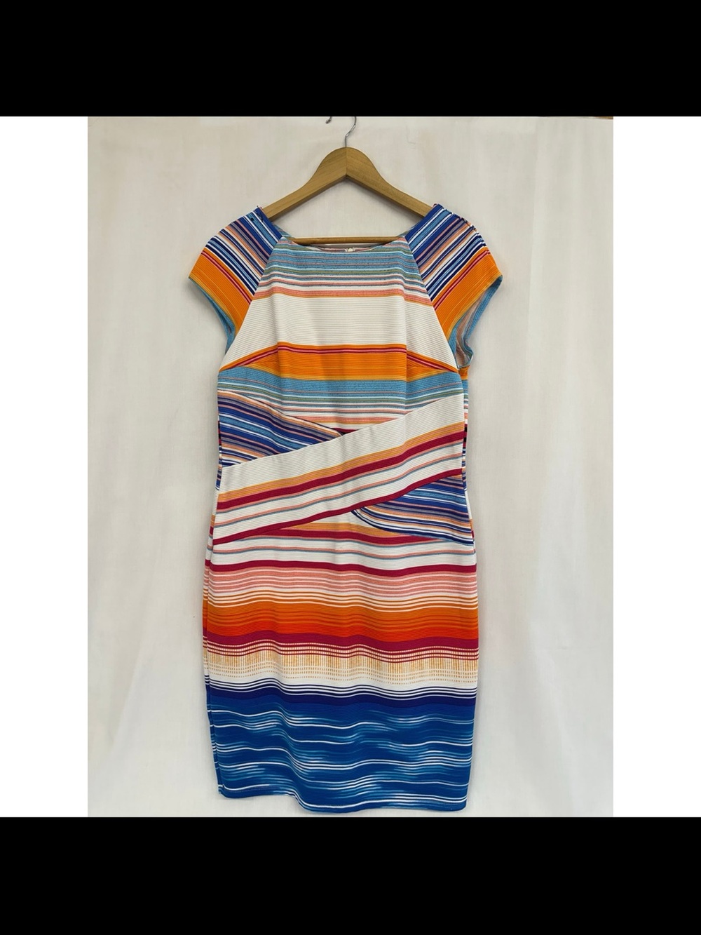 New York & Company Multicolor Striped Midi Dress